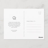 Roze Verloop Foto Script Hart Bedankt Briefkaart (Achterkant)