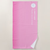 ROZE VERLOOP KLEUR BEDRIJFSNAAM, LOGO, TEKSTGESCHE STRANDLAKEN (Voorkant)