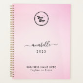Roze verloop Naam Jaar Aangepaste zakelijke Logo t Planner (Voorkant)