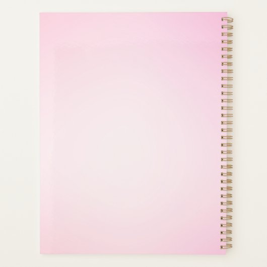 Roze verloop Naam Jaar Aangepaste zakelijke Logo t Planner (Achterkant)