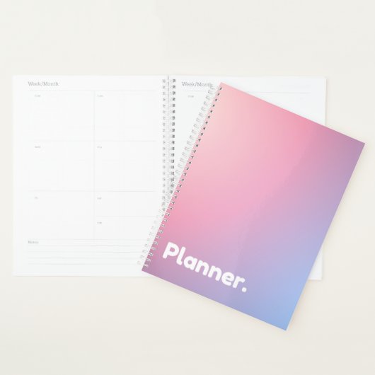 Roze verloop niet-gedateerd planner (Display)