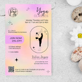 Roze verloop ster Yoga-instructeur studio lessen Flyer