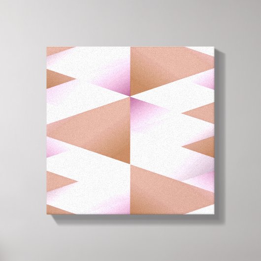 Roze verloopdriehoeken canvas afdruk (Voorkant)