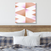 Roze verloopdriehoeken canvas afdruk (Insitu (Slaapkamer))