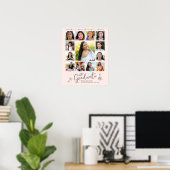 Roze Verloopfoto Mozaïek van K–12 Doodles Poster (Thuiskantoor)