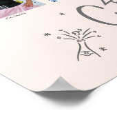 Roze Verloopfoto Mozaïek van K–12 Doodles Poster (Hoek)