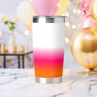 Roze verloopkleuren geïsoleerde drinkbeker