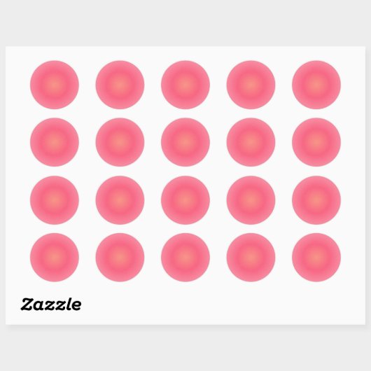 Roze verloopsticker – Elegant en modern Ronde Sticker (Vel)