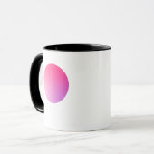 Roze Verlopend Cirkel Vignet Abstract Ontwerp Mok (Voorkant links)