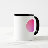 Roze Verlopend Cirkel Vignet Abstract Ontwerp Mok (Voorkant rechts)