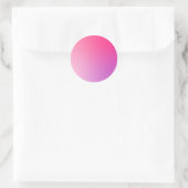 Roze Verlopend Cirkel Vignet Abstract Ontwerp Ronde Sticker (Tas)