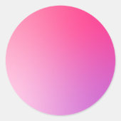 Roze Verlopend Cirkel Vignet Abstract Ontwerp Ronde Sticker (Voorkant)
