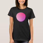 Roze Verlopend Cirkel Vignet Abstract Ontwerp T-shirt (Voorkant)