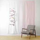 Roze Verloping Selfie Liefde Achtergrond Trouwen Wandkleed (In situ)