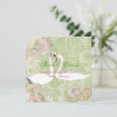 Roze verloving kaart (Staand voorkant)