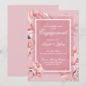 Roze verloving kaart (Voorkant / Achterkant)