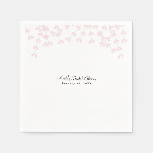 Roze Verloving Vrijgezellenfeest Servet (Voorkant)