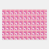 Roze Verpakkend Document Vlakke Bladreeks van 3 Inpakpapier Vel (Voorkant 3)