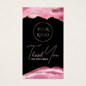 Roze verpakking visitekaartje (Voorkant)