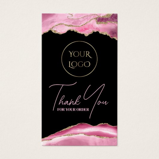 Roze verpakking visitekaartje (Voorkant)