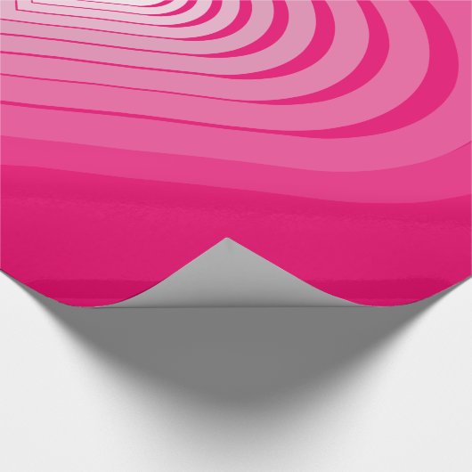 Roze Verpakkingsdocument met Harten - Liefde Cadeaupapier (Hoek)