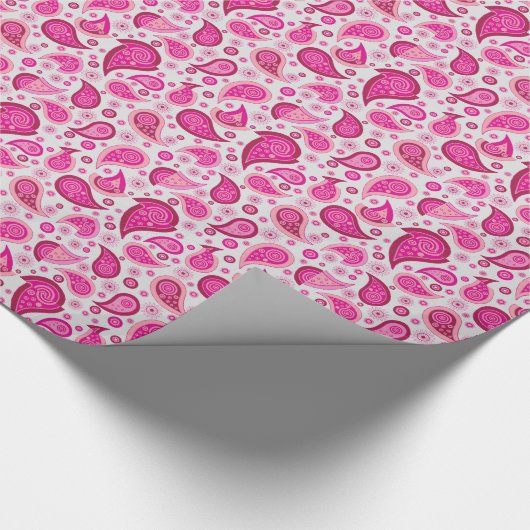 Roze verpakkingspapier van Paisley Cadeaupapier (Hoek)