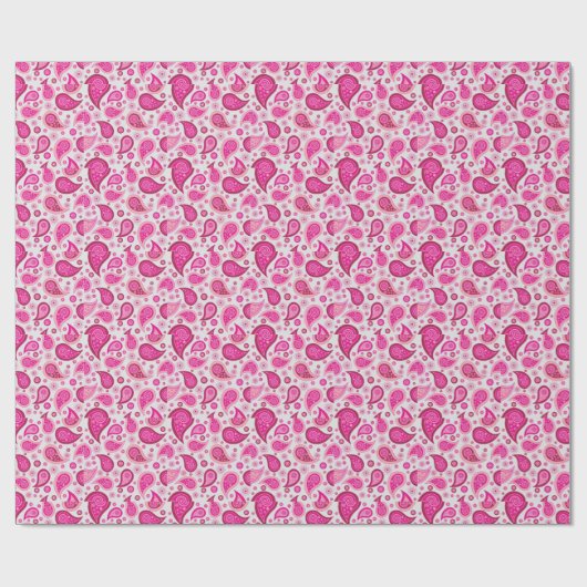 Roze verpakkingspapier van Paisley Cadeaupapier (Vlak)
