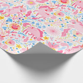 Roze verpakkingspapier voor Unicorn Cadeaupapier (Hoek)