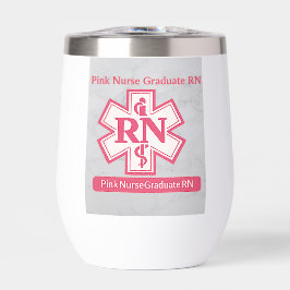 Roze verpleegster afgestudeerd RN tumbler | Gepers