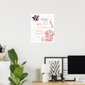 Roze Verpleegster Coquette Afstudeerfeest Poster (Thuiskantoor)