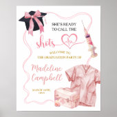 Roze Verpleegster Coquette Afstudeerfeest Poster (Voorkant)