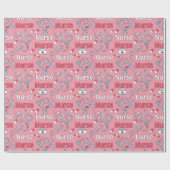 Roze verpleegster levens naadloos patroon (1) cadeaupapier (Vlak)