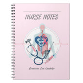 Roze Verpleegster Notities Notitieboek (Voorkant)