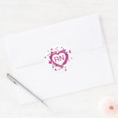 Roze Verpleegster RN Hart Sticker (Envelop)