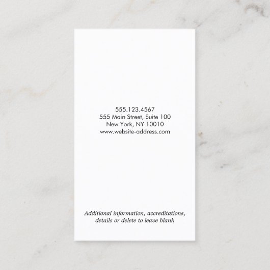 Roze Verpleegster Scrubs en Stethoscoop Visitekaar Visitekaartje (Achterkant)