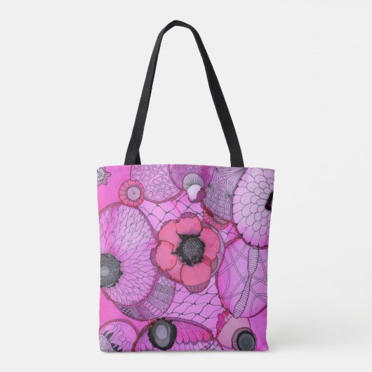 Roze verrassende Canvas tas (Achterkant)