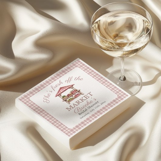 Roze Vers fris van de markt Landelijke Bruids Show Servet