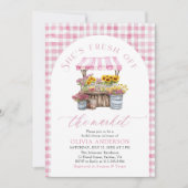 Roze vers van de markt Boog Bruidsdiner Kaart (Voorkant)