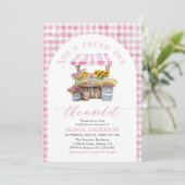 Roze vers van de markt Boog Bruidsdiner Kaart (Staand voorkant)