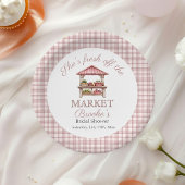 Roze vers van de markt country Bruidsdouche Papieren Bordje