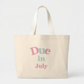 Roze verschuldigd in juli grote tote bag (Voorkant)