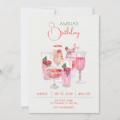 Roze verse drankjes kaart (Voorkant)