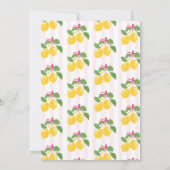 Roze Verse Lemon Citrus Afstudeer Uitnodiging (Achterkant)