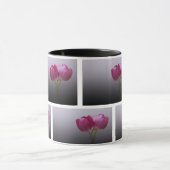 Roze verse tulpen – Elegante lente bloemenkunst Mok (Midden)