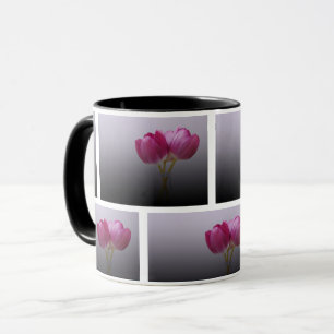 Roze verse tulpen – Elegante lente bloemenkunst Mok