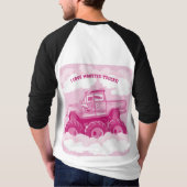 Roze versie I Love Monster Trucks Afbeelding T-shirt (Achterkant)