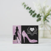 Roze versie Mode Visitekaartje - SRF (Staand voorkant)