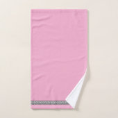 Roze versierde afwerking bad handdoek (Handdoek)
