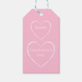  roze versierde harten cadeau Labels Cadeaulabel (Voorkant)
