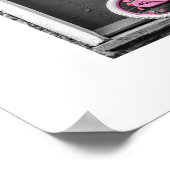 Roze Versierde Kinderen Bike Poster (Hoek)